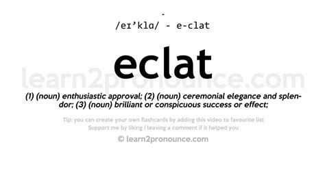 eclat meaning in english.